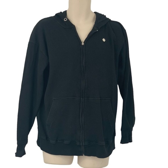 VINTAGE Southpole Sweatshirt Men's‎ Long Sleeve Black Hoodie Full Zip Y2K M READ